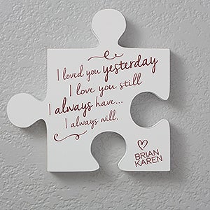 Personalized Romantic Wall Puzzle Pieces - Romantic Quotes - Quote 1 - 17698-Q1