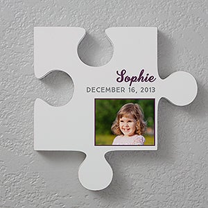 Name & Photo Personalized Puzzle Piece Wall Décor - 17700