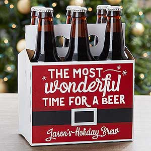 Personalized Beer Bottle Carrier - Wonderful Time For A Beer - 17787-C