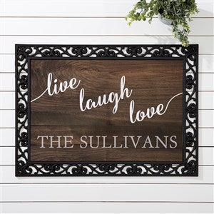 Live, Laugh, Love Personalized Doormat- 18x27 - 17790