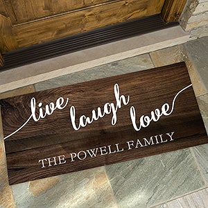 Personalized Live Laugh Love Oversized Doormat - 17790-O