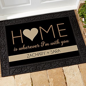 Personalized Home With You Doormat - 18x27 - 17792