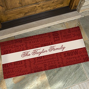 Winter Melody Personalized Oversized Doormat- 24x48 - 17794-O