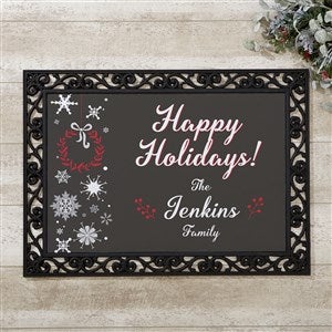 Wintertime Wishes Personalized Doormat- 18x27 - 17795
