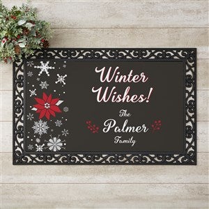 Personalized Christmas Doormat - 20x35 - Wintertime Wishes  - 17795-M