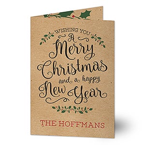 Season Of Happiness Premium Christmas Card - 17823-P