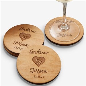 Rustic Wedding Party Favors Personalized Coaster - 17825