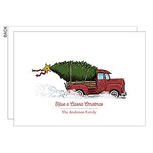 Classic Christmas Vintage Truck Holiday Card - Premium - 17838-P