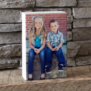 Personalized Photo Rectangle Shelf Blocks- 4.5"x7" - 17854