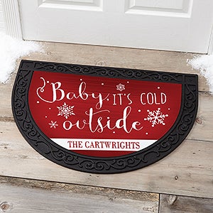 Christmas Quotes Personalized Half-Round Doormat - 17872