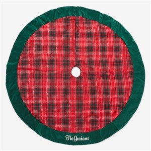 Holiday Plaid Personalized Tree Skirt - 17896