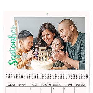 Simply Modern Personalized Photo Wall Calendar - 17922