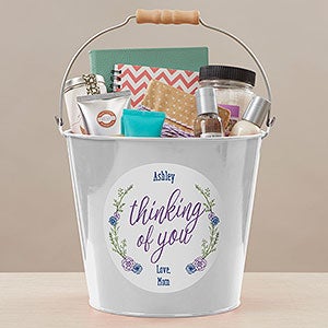 Get Well Soon Personalized Large Metal Bucket- White - 17943-L