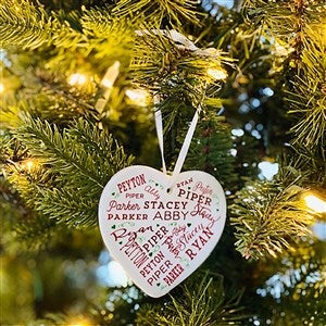 1-Sided Personalized Heart Ornament - Close To Her Heart