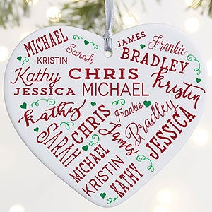 1-Sided Large Close To Her Heart Personalized Ornament - 17949-1L