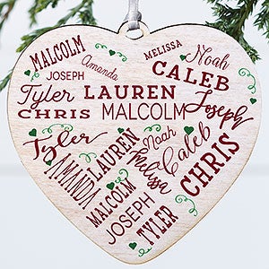 Close To Her Heart Personalized Ornament - 1 Sided Wood - 17949-1W