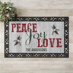 Personalized Peace, Love, Joy Doormat - 20x35 - 17965-M