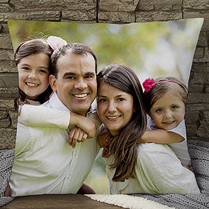 Photo Memories Personalized 18 Velvet Throw Pillow - 17972-LV