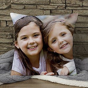 Custom Photo Pillows - 14-inch Velvet Throw Pillow - 17972-SV