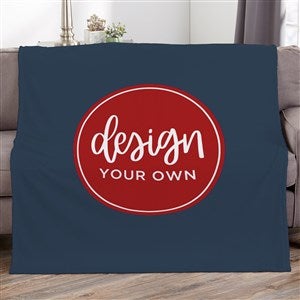Design Your Own 60x80 Personalized Blanket - Blue - 18012-BL