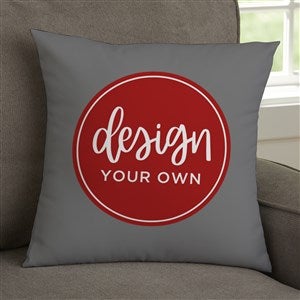 Design Your Own Personalized 14x14 Throw Pillow - Grey - 18015-G
