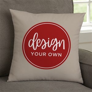 Design Your Own Personalized 14x14 Throw Pillow - Tan - 18015-T