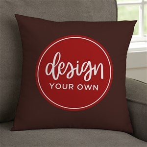 Design Your Own Personalized 14x14 Throw Pillow - Brown - 18015-CB