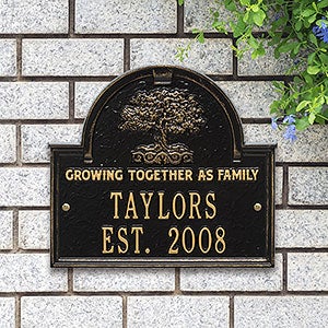 Family Tree Personalized Aluminum Plaque - Bronze Gold - 18022D-OG