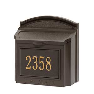 Personalized Wall Mailbox - Bronze - 18040D-BR