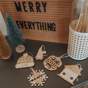 Joy to the World Wooden Snowflake Ornament – Personalize It!
