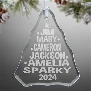 Christmas Family Tree Engraved Ornament - 18060-N