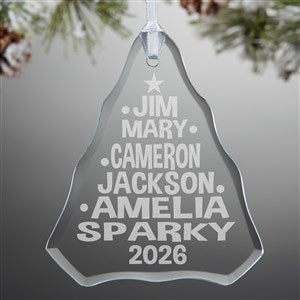 Christmas Family Tree Engraved Ornament - 18060-N