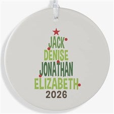 Christmas Tree Ornament With Family Names - 18061-1L