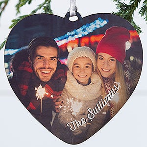 Precious Photo Personalized Heart Ornament - 1 Sided Wood - 18070-1W