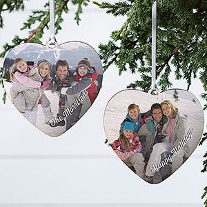 Precious Photo Personalized Heart Ornament - 2 Sided Wood - 18070-2W