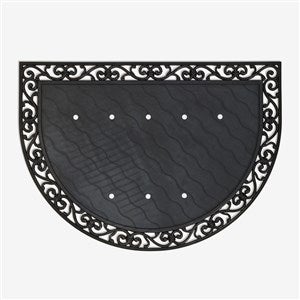 Half Round Recycled Rubber Doormat Tray - 18086