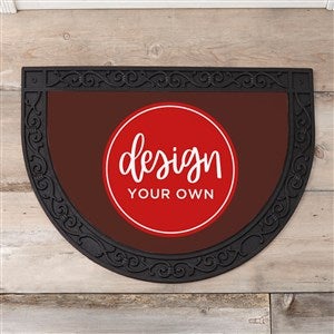 Design Your Own Personalized Half Round Doormat- Brown - 18115-BR