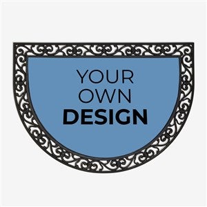 Design Your Own Personalized Half Round Doormat- Slate Blue - 18115-SB