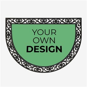 Design Your Own Personalized Half Round Doormat- Sage Green - 18115-SG