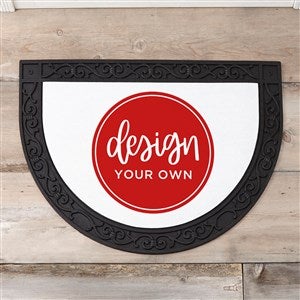Design Your Own Personalized Half Round Doormat- White - 18115-W