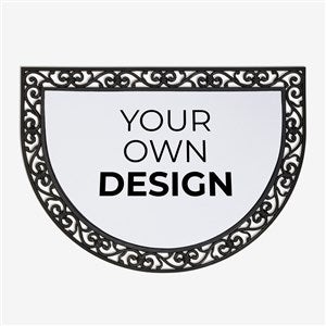 Design Your Own Personalized Half Round Doormat- White - 18115-W