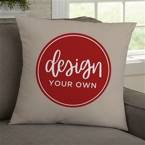 Design Your Own Personalized 18x18 Throw Pillow - Tan - 18127-T