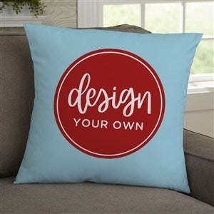 Design Your Own Personalized 18x18 Throw Pillow - Baby Blue - 18127-BB