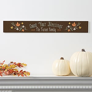Count Your Blessings Personalized Wooden Sign - 18137