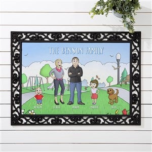 Our Family Characters Personalized Doormat- 18x27 - 18208