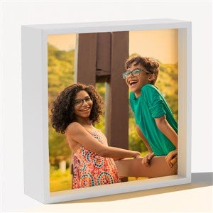 Personalized Photo LED Ivory Light Shadow Box- 10x10 - 18241-I-10x10