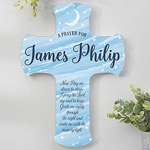 Bedtime Prayer Personalized Childs Cross- 8x12 - 18245