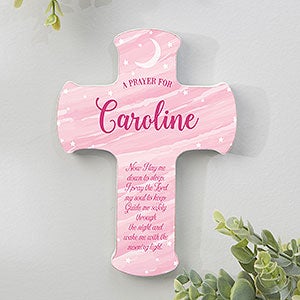 Bedtime Prayer Personalized Childs Cross - 5x7 - 18245-S