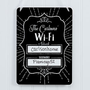 WiFi Password Personalized Dry Erase Sign - 18255
