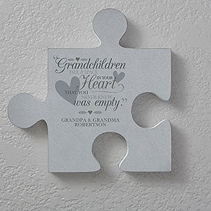 Grandparents Personalized Puzzle Piece Wall Décor - 18259